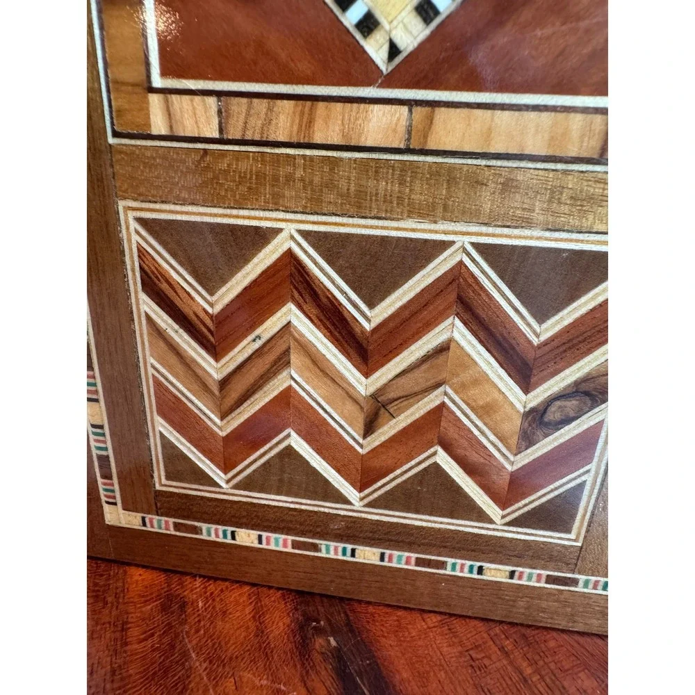 Vintage Syrian Marquetry Wood Inlaid Address Book Mosaic Handmade‎ Wood Book